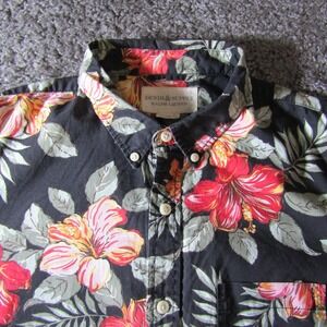 Denim & Supply Ralph Lauren Shirt Mens L Floral Hawaiian Vacation Casual
